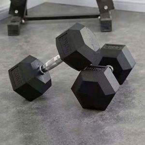 Black Cast Iron <b>Adjustable</b> Hexagonal <b>Dumbbells</b> Metal Handles 5-115lb <b>Set</b>-Durable Waterproof Unisex Arm Workout Equipment USA - Product Image 2