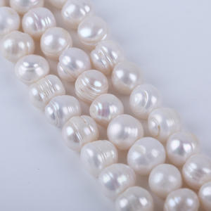 Perles d'eau douce naturelles de Zhuji en gros, barre courte 18cm12-13mm, perles blanches en vrac, fil à perles, accessoires de bijoux DIY - Product Image 4