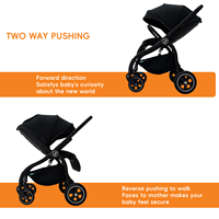 Poussette de luxe 4 en 1 pour bébé, pliable, compacte, portable, réversible, pour bébé de 0 à 3 ans