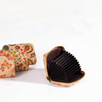 Dompet Kartu Cork Clutch Vintage Multi-fungsi Warna-warni Ultra-tipis Desain Artistik