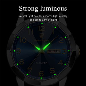 VVS Charm Decorativo Reloj Cuarzo Cristal Mineral 42mm Banda Acero Inoxidable 20mm Aguja Fecha OEM ODM Low MOQ - Product Image 4