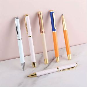 Stylo bille en métal coloré et élégant, logo personnalisé, stylo de signature de luxe, stylo promotionnel pour la publicité et le marketing, encre multicolore - Product Image 1