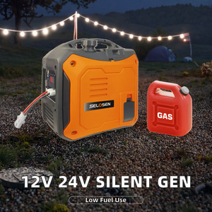 Générateur portable 12V DC 3000W silencieux à onduleur, faible consommation de carburant, refroidissement par air, pour camping-car, camping, alimentation secteur - Product Image 2