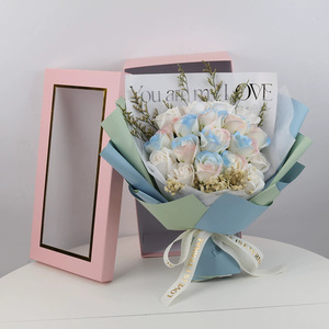 Ramo de Rosas Azules de Hielo Roto para el Día de San Valentín, Flor Inmortal, Ramo Seco Estrellado para Novia y Esposa, Regalo de Cumpleaños - Product Image 4