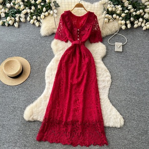 Vestido Elegante Vintage 2026 para Mujer, Vestido de Encaje Entallado de Diseño Avanzado - Product Image 1