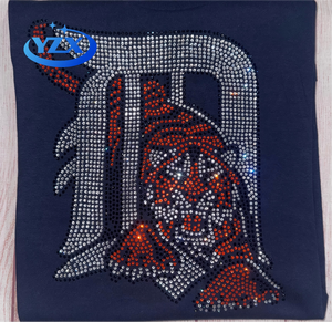 Transferencias Termoadhesivas Personalizadas con Pedrería de los Detroit Tigers, para Ropa Deportiva de Béisbol, Listas para Enviar de Fábrica YZX - Product Image 1