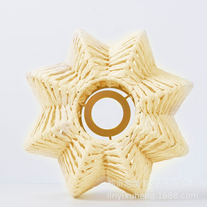 Handmade Woven Paper <b>Rope</b> Lampshade E27 Led <b>Light</b> Source White Round Shape For Teahouses Hotels Restaurants Inns Guesthouses - Product Image 1