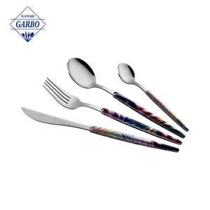 Trung quốc sản xuất bạc Flatware Set thép không gỉ đồ dùng với nhựa xử lý bao gồm Dao/nĩa/Muỗng dao kéo - Product Image 2