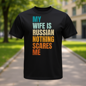 Mi Esposa Es Rusa, Nada Me Asusta, Camiseta para Hombre - Producto Promocional - Product Image 3