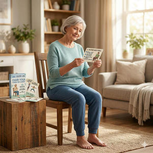 Tarjetas <span class=keywords><strong>de</strong></span> Yoga para Personas Mayores - 48 Ejercicios Ilustrados para Sentarse - Impresión Grande y Fácil <span class=keywords><strong>de</strong></span> Leer - Regalo para la Movilidad y el Bienestar - Product Image 6