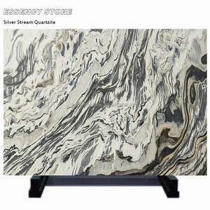 Losas de mármol de cuarcita de corriente de plata natural, encimeras de cocina modernas, mesas de tocador, baldosas de suelo de pared, mármol <span class=keywords><strong>Cipollino</strong></span> <span class=keywords><strong>Nero</strong></span> - Product Image 1