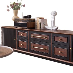 French Style Solid Wood TV <b>Cabinet</b> 220x40x48cm With Drawers Storage Living Room Furniture - Product Image 5