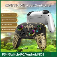 Mando de Juego Inalámbrico para Switch, PC, Android y Teléfonos Móviles con Sensor de Seis Ejes y Motores de Doble Vibración