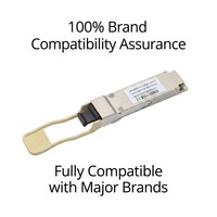 Transceiver Skylynn 100Gbs 850nm OM4 MMF MPO QSFP28 SR4 Berkualitas Tinggi Desain Hot Pluggable FTTH Pusat Data Jaringan 3-Tahun Garansi