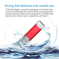 Flashdisk OTG USB 2-in-1 Metal Baru 2.0 dengan Kapasitas 4GB-128GB, Logo Custom