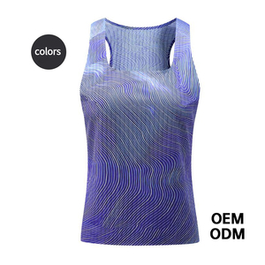 Custom Logo Men <b>Running</b> Vest Breathable High Elastic Thin Quick Dry Training Tank Top Summer Spandex/Polyester Sport <b>Singlet</b> - Product Image 3