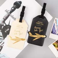 Vente en gros de cartes de visite étiquettes à bagages valise pour hommes et femmes cartes d'embarquement motif de lettres en PVC écologique