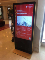 Écran LCD 55 pouces couleur, non tactile, affichage numérique, animation, signalétique interactive, sur pied, pour salle d'attente d'hôpital et commerce de détail