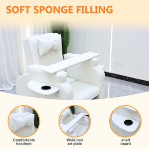 Maßgefertigter Elektrischer Weißer Maniküre-Pediküre-Stuhl Fußpflege-Spa-<span class=keywords><strong>Massage</strong></span> Ohne Sanitärinstallation - Product Image 4
