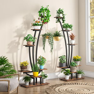 Étagère de rangement en <span class=keywords><strong>fer</strong></span> <span class=keywords><strong>forgé</strong></span> <span class=keywords><strong>pour</strong></span> plantes de vigne grimpantes, <span class=keywords><strong>support</strong></span> au sol multicouche <span class=keywords><strong>pour</strong></span> l'intérieur - Product Image 6