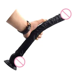Real Feeling Black Big <span class=keywords><strong>Dildo</strong></span> Starker Sauger Künstlicher PVC Penis <span class=keywords><strong>15</strong></span> Zoll Super Long 40 cm Long <span class=keywords><strong>Dildo</strong></span> - Product Image 1