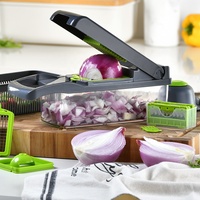TOALLWIN Fruit- en groentegereedschap Mandoline Snijder Groentesnijder Aardappel Ui Snijder Mandoline Groentehakker met opvangbak