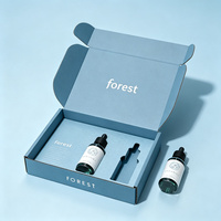 Boîte cadeau rigide en carton ondulé recyclé écologique imprimé sur mesure Forest Packing pour l'emballage de cosmétiques