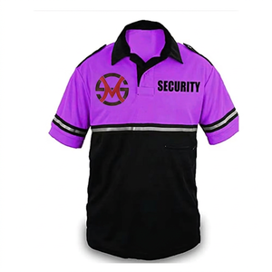 Camiseta Polo de Uniforme de Seguridad para Hombre, Morado y Negro, Manga Corta, Ropa de Guardia de Verano, Alta Calidad, Personalizada - Product Image 1