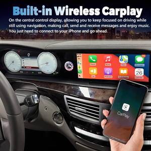 Lecteur multimédia vidéo Android Auto à double écran LCD, autoradio GPS pour Benz Classe S W221 <span class=keywords><strong>S250</strong></span> S350 2006-2013 avec horloge intelligente Carplay - Product Image 3