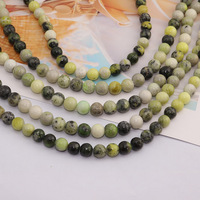 SB7203 Cuentas Sueltas de 8mm de Piedra Semipreciosa Natural Jaspe Telaraña Kiwi y Jade Amarillo para Elaboración de Joyería