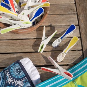 Pinces à linge multifonctionnelles robustes Flair <span class=keywords><strong>pour</strong></span> sécher les vêtements, pinces à linge en métal, clips en plastique <span class=keywords><strong>pour</strong></span> salon, chambre, cuisine, sac - Product Image 3