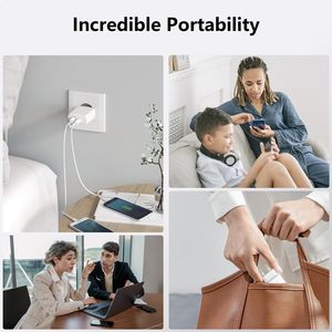 Chargeurs universels <span class=keywords><strong>multiples</strong></span> USB PD 20W, <span class=keywords><strong>chargeur</strong></span> mural rapide de type C avec un port USB et un port de type C pour téléphone portable Android iPhone - Product Image 6