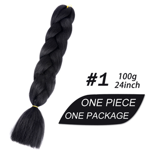 Dropshipping Vente en gros en usine Tresses super Jumbo 24 pouces 100g Cheveux tressés Couleur ombre unique Texture Yaki pour humains africains - Product Image 6