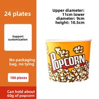 Gobelet en papier artisanal à paroi unique jetable écologique pour pop-corn petite boîte d'emballage à utiliser pour les biscuits jetables muraux