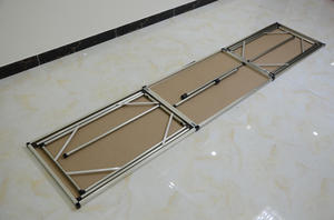 Table pliante légère en alliage <span class=keywords><strong>d</strong></span>'aluminium de 3 mètres, table de pique-nique en plein air, table de barbecue, table de fête avec règle intégrée - Product Image 5