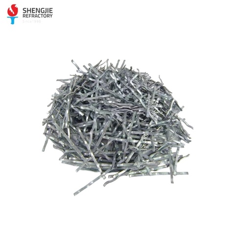 High Quality White Multi-Component Stainless Steel Fibers Concrete Customizable Size Processing Services Manufactured Refractory