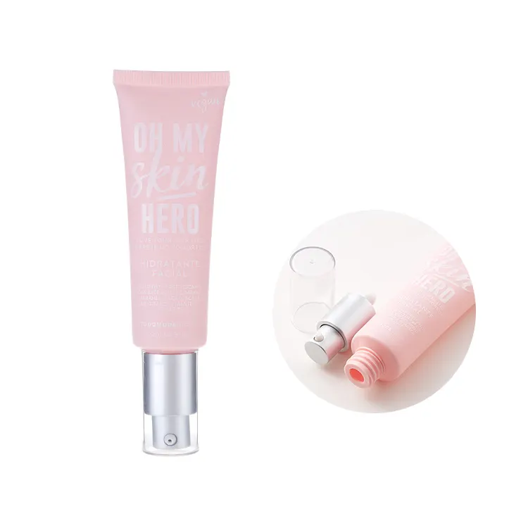 럭셔리 빈 플라스틱 15ml 30ml 50ml BB 아이 크림 튜브 에어리스 펌프 화장품 사탕 수수 소프트 터치 튜브