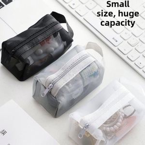 Bolsa de Cosméticos de Malla, Mini, Portátil y Linda, con Cierre y Bolsillo para Monedas, Auriculares, Cable de Datos, Lápiz Labial, Hecha de Material PC - Product Image 2