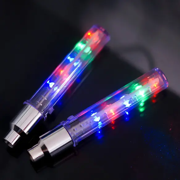 Bicycle Windy Flame Wheels 5 LED Colorful Bicycle Light Double-sided Display Valve Light