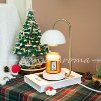 Nouveau style de vie décoration de la maison mignon métal lampe forme ronde minuterie gradateur coloré paquet boîte bougie chauffe lampe