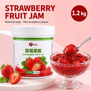 Purè di Marmellata di Fragole Spessa per Farcire Torte, Pasticcini, Yogurt, Gelato - Ingrediente all'Ingrosso OEM Halal - Product Image 1