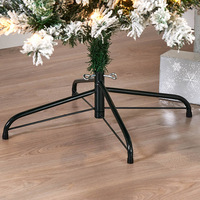 Schneebeflockter, realistischer, naturgetreuer Kiefern-Weihnachtsbaum mit Gelenkstamm, 150cm, 180cm, 210cm, aus beflocktem PE/PVC-Mischmaterial, künstlicher Tannenbaum für Zuhause