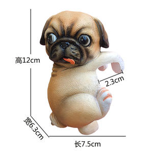 Kawaii <span class=keywords><strong>chien</strong></span> polyrésine suspendu ornement mignon Akita carlin statue pour jardin Aquarium Aquarium <span class=keywords><strong>Miniature</strong></span> paysage décoration - Product Image 5