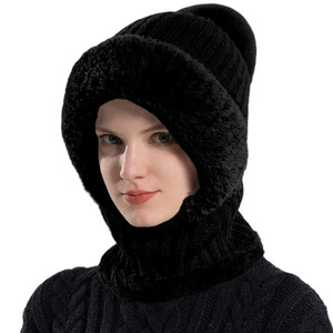 Bonnet tricoté d'hiver style cache-cou pour vêtements avec options de production OEM ODM, prix de gros, bonnets pour femmes - Product Image 2
