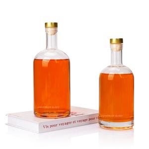 Bouteilles en verre carrées de 750ml du fabricant avec couvercles en liège vides tailles de 500ml <span class=keywords><strong>700ml</strong></span> 1000ml pour alcools de <span class=keywords><strong>gin</strong></span> whisky rhum vodka - Product Image 5