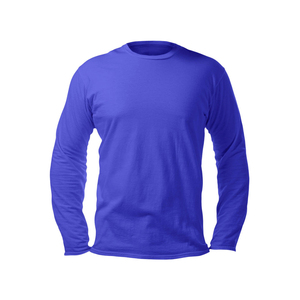 Camiseta de Manga Larga para Hombre, Color Sólido, Corte Regular, Informal, Básica, Cómoda, de Algodón Suave, para Uso Diario - Product Image 1