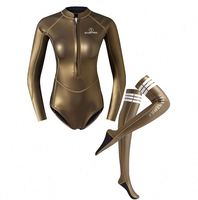 Maillot de bain une pièce imprimé en néoprène 2 mm avec revêtement en titane pour femme – Nouveauté sexy