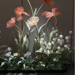 Forniture fondale <span class=keywords><strong>fiori</strong></span> del giglio della valle <span class=keywords><strong>fiori</strong></span> di carta artificiale <span class=keywords><strong>fiori</strong></span> gruppo per la visualizzazione della finestra decorazione di nozze - Product Image 1