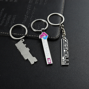 Portachiavi Personalizzato con Logo, Lettere o Testo, in Metallo Smaltato Placcato Argento, Lega di Zinco, Portachiavi Personalizzato per Regalo - Product Image 6