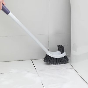 Brosse de toilette courbée murale sans support, poils durables, brosse de 20 pouces pour le nettoyage de la salle de bain, jaune - Product Image 4